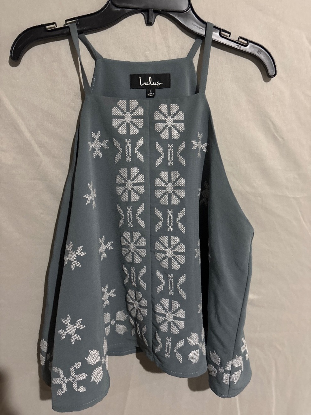 Dusty blue Lulus Crop top (L)